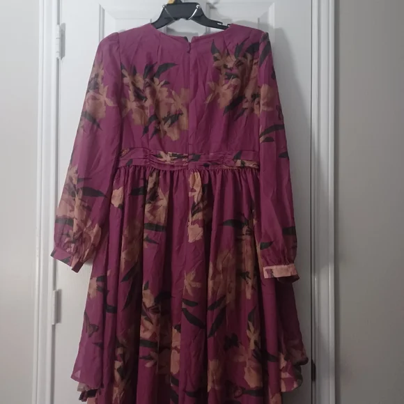 Sheilay Floral Midi Dress W/butterfly Sz XL - Picture 6 of 8